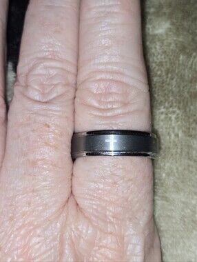 Men's Tungsten Cross Ring